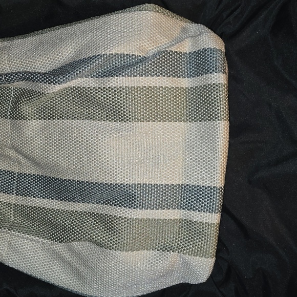 Green & Creme Colored Striped Bag - Picture 2 of 6